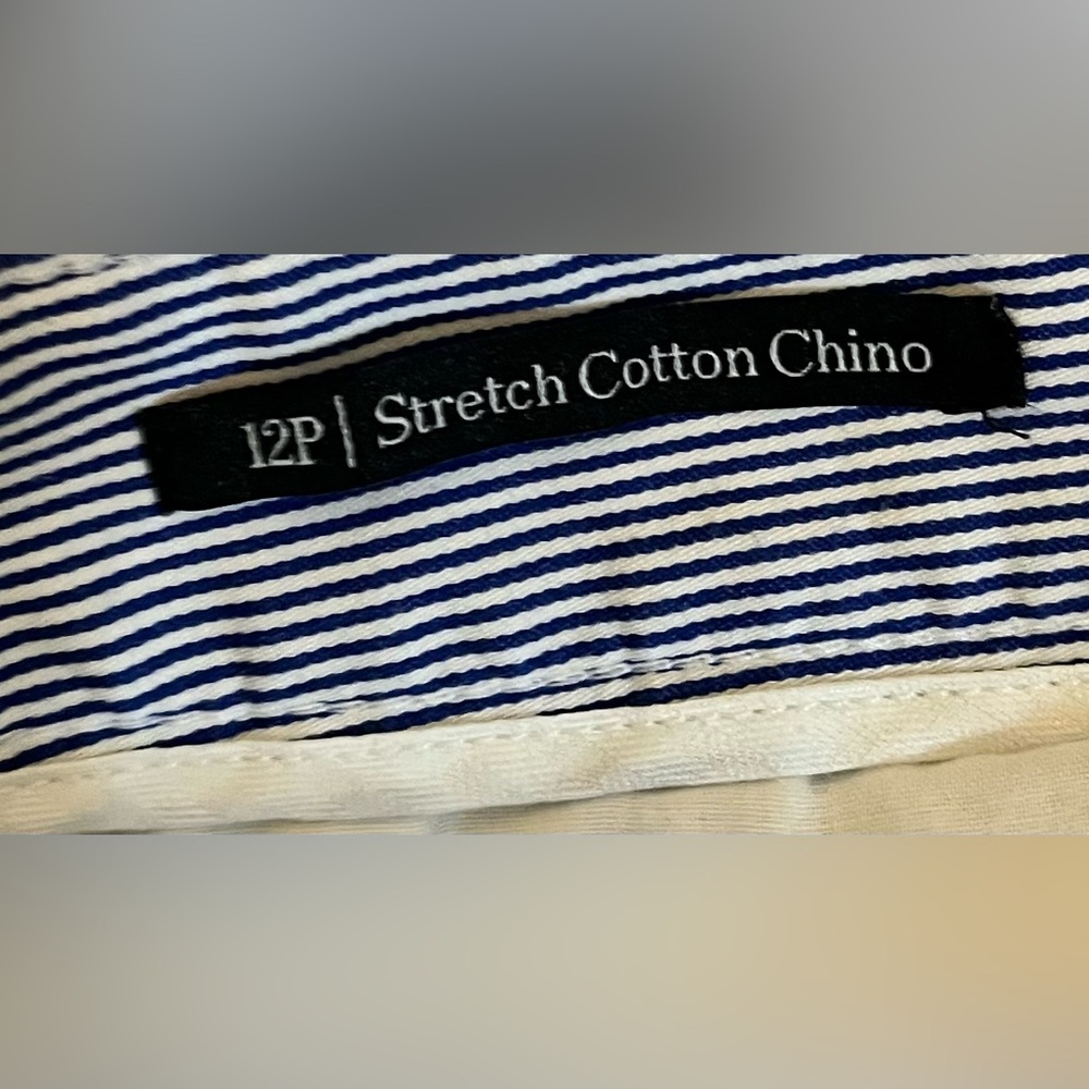 Talbots Stretch Cotton Curvy Fit Pinstripe Chinos size 12P - Picture 10 of 13